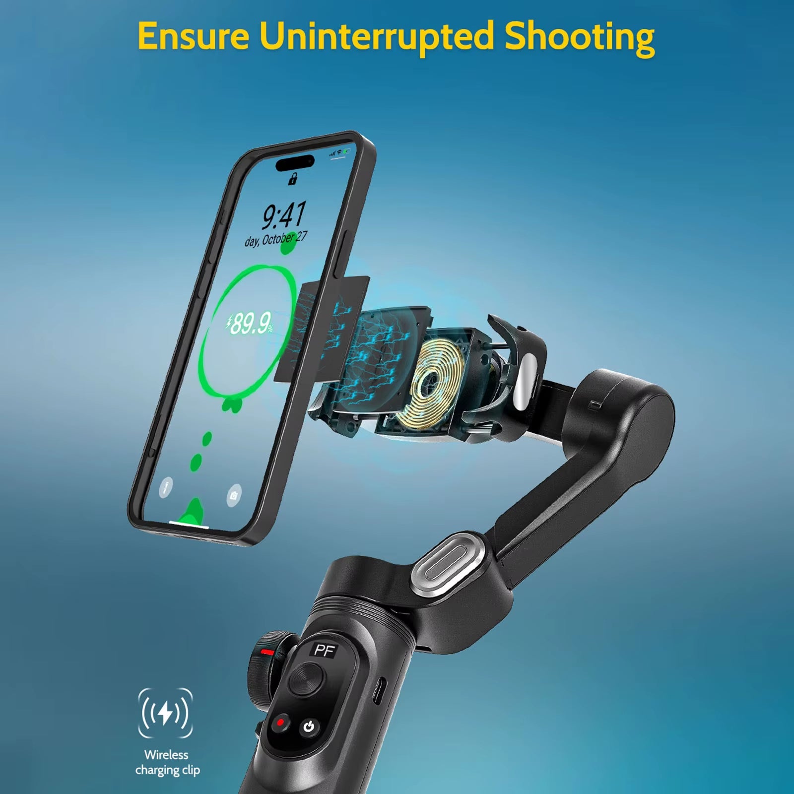 Smart Xpro Smartphone 3 Axis Gimbal Stabilizer - for Iphone and Android Smartphone Video Shooting with Fill Light