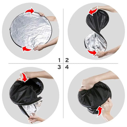 60Cm 80Cm 110Cm Portable Outdoor 5 in 1 Photo Studio Light Diffuser Photography Reflector Collapsible