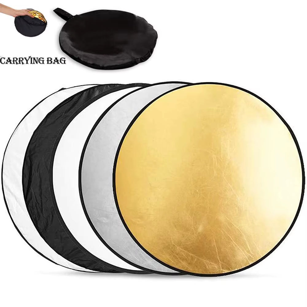 60Cm 80Cm 110Cm Portable Outdoor 5 in 1 Photo Studio Light Diffuser Photography Reflector Collapsible