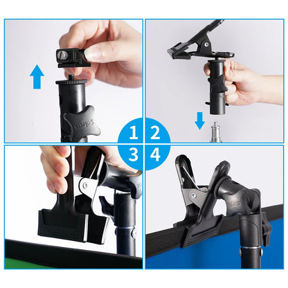 Studio Adjustable Light Stand Tripod with Clamp and Bracket for Reflector