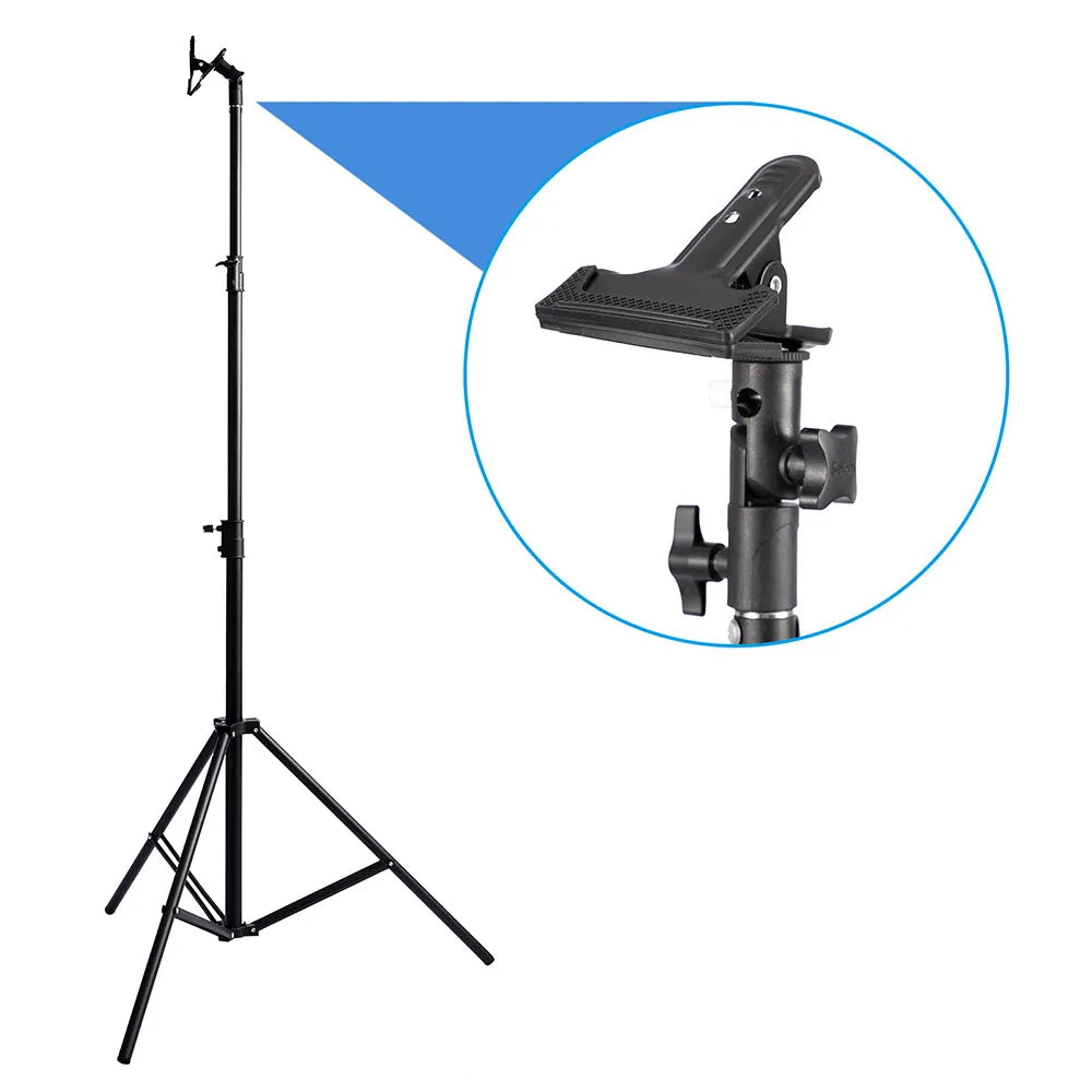 Studio Adjustable Light Stand Tripod with Clamp and Bracket for Reflector